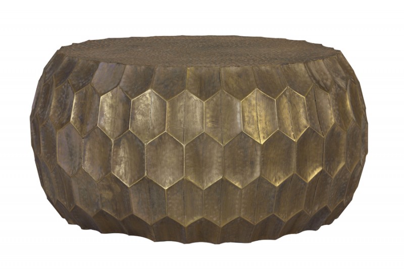 CAFE TABLE HEXA ANTIQUE GOLD 85     - CAFE, SIDE TABLES